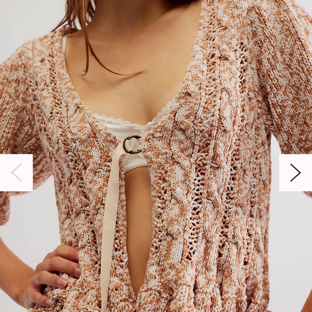 Free People Yesterday Cardi Melon NWT $98MSRP